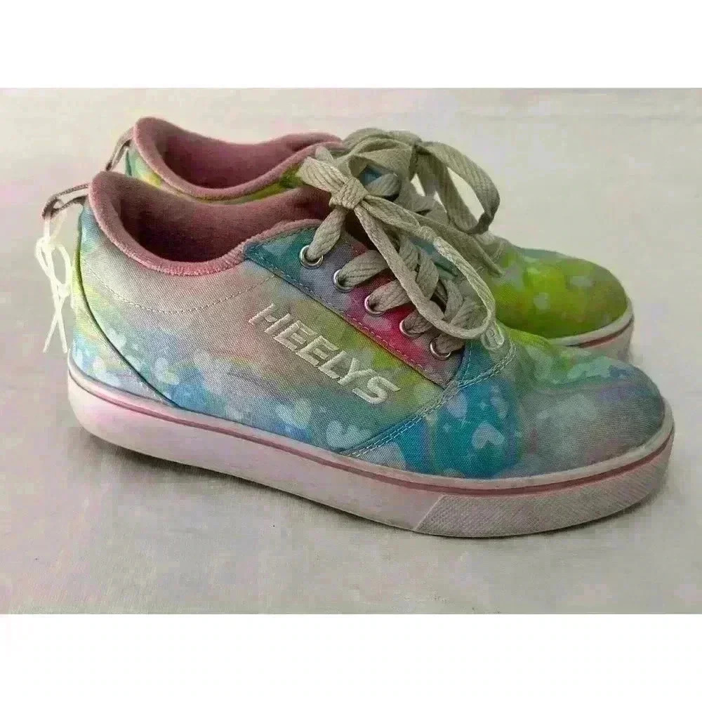Heelys Pro 20 Prints HES10334 Tie Dye Rainbow Skate Shoe Sneaker Youth Sz 4 Wo 5 - Picture 2 of 8